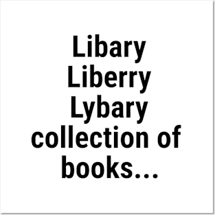 Library - collection of books Posters and Art